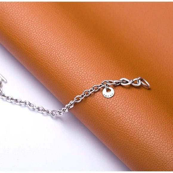 *NEW 925 Sterling Silver Link Toggle Bar Bracelet - Picture 6 of 9